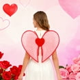 thumbnail image 1 of Valentine Angel Wing Props Quick Assembly Design Organdy Fabric Perfect for Cosplay Photo Booths Party Angel Wing, 1 of 5