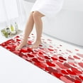 thumbnail image 1 of Valentine Bathroom Rugs, Romantic Falling Red Hearts Valentines Day Bathroom Rugs Set Valentines Bathroom Rugs Decor, Hearts Bathroom Rug Mat 17X48inch, Extra Soft and Absorbent Bath Rugs, 1 of 3