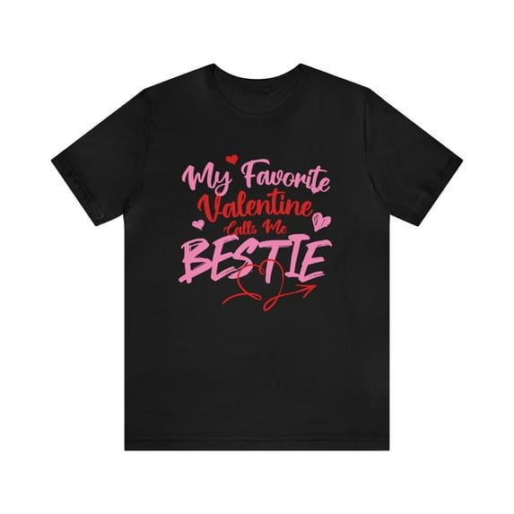 Valentine Bestie, Bella & Canvas Unisex Cotton Short Sleeve T-Shirt, S-5XL