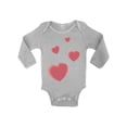 thumbnail image 1 of Valentine Bodysuit Red Hearts Baby Romper Valentine's Day, 1 of 4