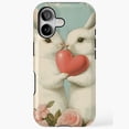 thumbnail image 1 of Valentine Bunnies Romantic Rabbit Love iPhone Case 17 16 15 14 13 12 11 Pro Max, 1 of 2