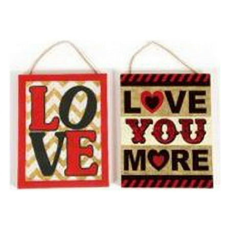 Valentine Burlap Prints with Rope Handles (48 Units Included)