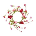 thumbnail image 1 of Valentine Candle Rings Wreath with Red & Pink Flowers, Heart Berry Design – Romantic Candle Holder Rings for Wedding, Table Centerpieces, Valentine's Day Decoration, Wreaths, 1 of 9