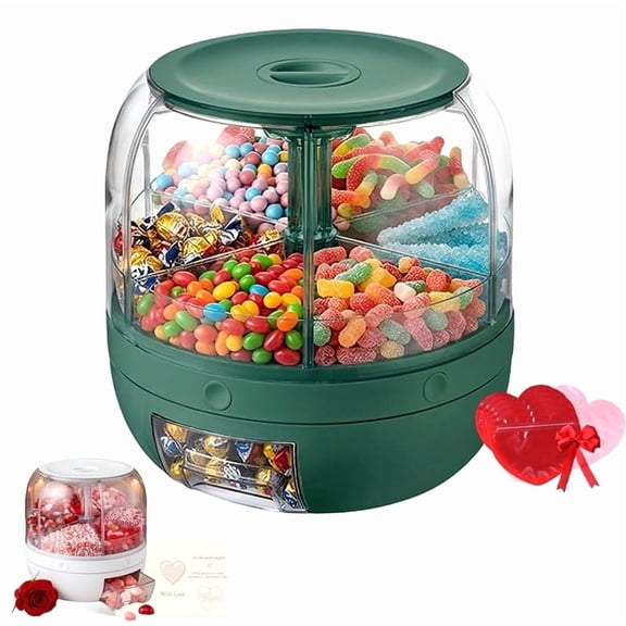 Valentine Candy Dispenser Gift Mini Gumball Vending Machine Grain Dispenser with Lid for Kids Classroom Party Home B