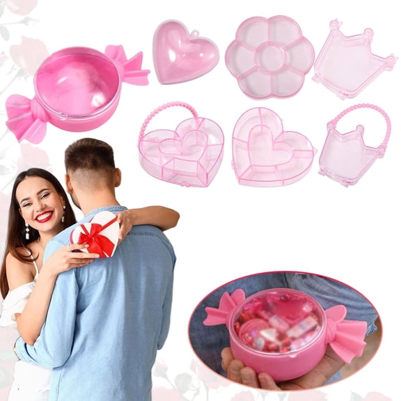 Valentine Candy Jar,Candy-Shaped Candy Box,Fillable Candy Containers Sugar Cookie Valentines Day Ideas For Women