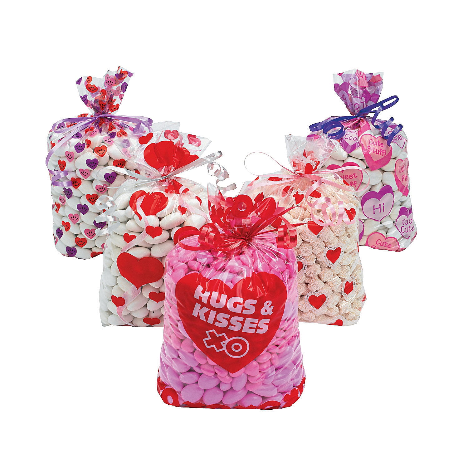 Valentine Cellophane Bags Assortment (5Dz) Party Supplies 60 Pieces