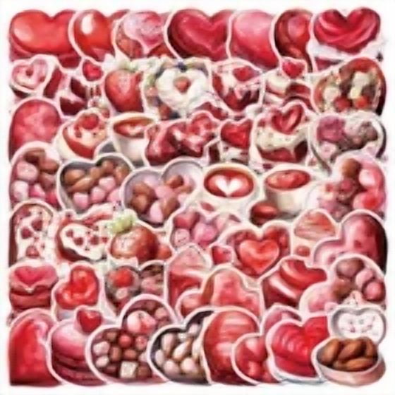 Valentine Chocolate Cake Stickers Decals For Laptop Scrapbook Phone Suitcase Kid