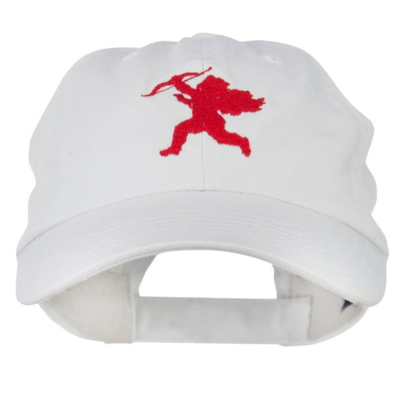 Valentine Cupid Embroidered Cap - White OSFM