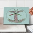 thumbnail image 1 of Valentine Cutting Board, Hipster Giraffe with Tulip and Heart Shaped Glasses Vintage Frame, Decorative Tempered Glass Cutting and Serving Board, Small Size, Pale Blue Pale Pink, by Ambesonne, 1 of 1