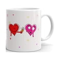 thumbnail image 1 of Valentine Day Cartoon Hearts Coffee Tea Ceramic Mug Office Work Cup Gift 11 oz, 1 of 3