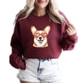 thumbnail image 1 of Valentine Day With Corgi Animal Lover Sweatshirt Women Cute Dog Mom Gift Casual Long Sleeve Graphic Shirts Top Animal Lover Sweatshirt Women Cute Fur Mom Gifts Casual Long Sleeve Graphic Shirts Top, 1 of 4