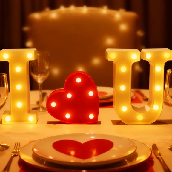 Valentine Day Decor Room Love Lights, Lighted Decor Heart Night Light Table Lamp, Led Bedroom Decor Romantic Room Decor, Valentine's Day Indoor Decorations