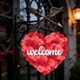 thumbnail image 1 of Valentine Day Decorations, Valentine's Day Heart Door Sign, Romantic, For Valentines Day Decorations Front Door Sign, Welcome Door Sign For Home, 1PC, 1 of 5