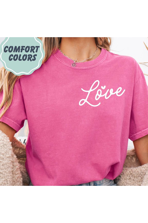 Valentine Day Shirt Love TShirt Cute Valentine Gift For Her Boho Style Love Tee