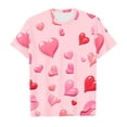 thumbnail image 1 of Valentine Day Shirts for Girls Short Sleeve Graphic Tees Crewneck Casual Pullover T Shirts for Girls 8-9 Years, 1 of 4