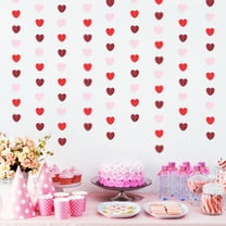 Valentine Decor Heart Garland Wall Display Pastel Paper Red Festive Garland Romantic Valentine's Day Party Decorations