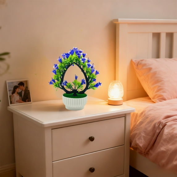 Valentine Decor Heart Shaped Tree with Vase Metal Frame Flowers Green Leaves Indoor Decorative Valentine's Day Gift Valentine Decorations