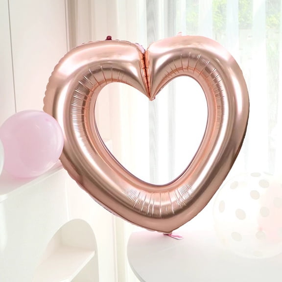 Valentine Decorations Party , 33Inch Hollow Heart 84cm Carnea Aluminum Film for Birthday Party Photo Prop Serial