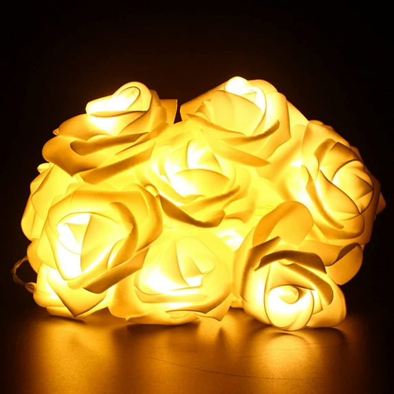 Valentine Decorations String Lights, 20 Led Rose Light Battery Powered for Wedding, Party, Valentine's Day Indoor Outdoor Decoration