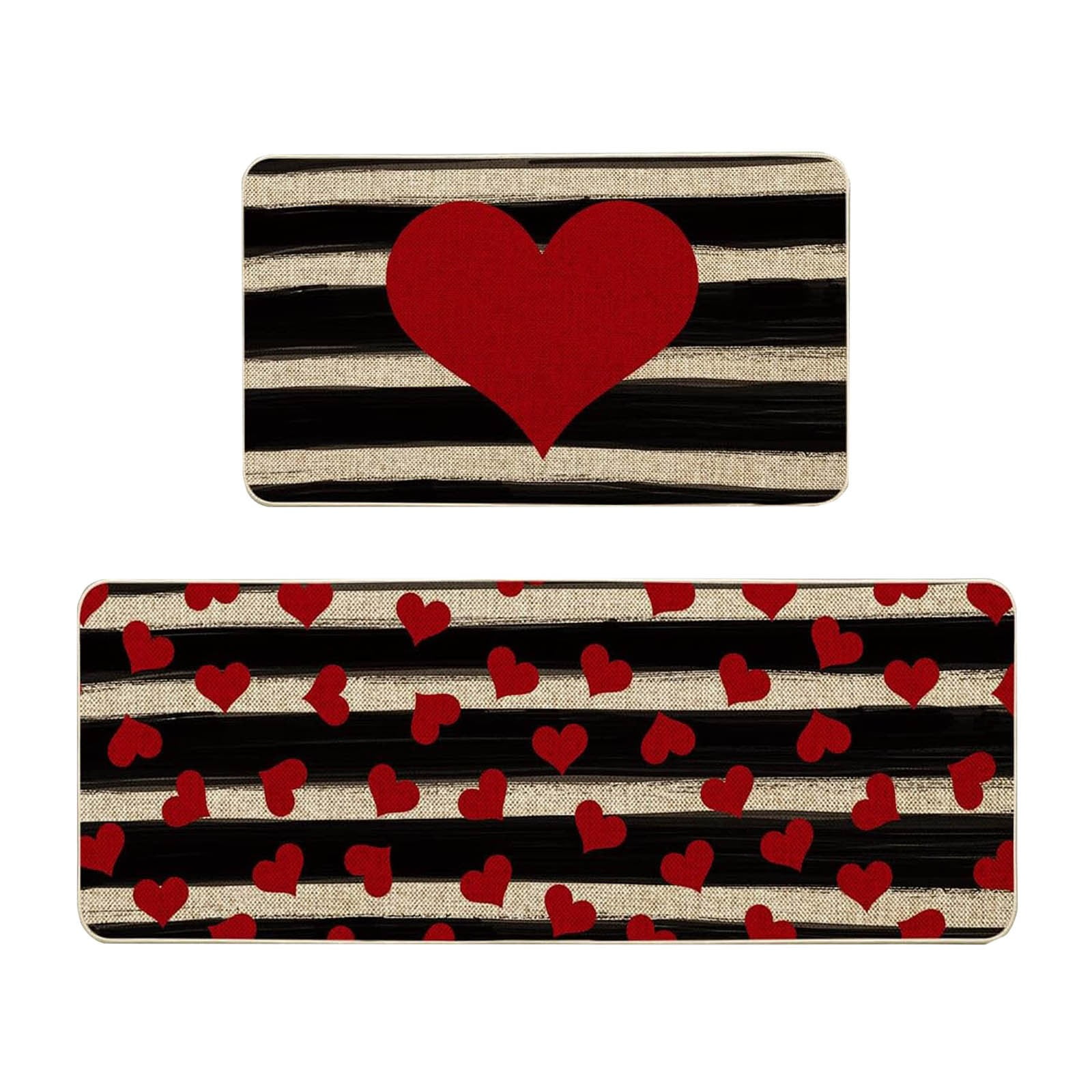 Valentine Decorations Valentines Day Kitchen Rugs And Mats Set Of 2