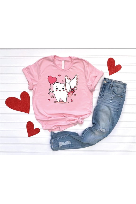 Valentine Dental Shirt, Valentine Tooth Shirt,Valentine's Day Dental Tooth T-shirt,Dentist Valentine's Gift,Valentine Dental Hygienist Sweatshirt All Size S-5XL