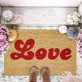 thumbnail image 1 of Valentine Doormat Red Pink Love Heart Welcome Floor Mat Non-Slip Entrance Door Rugs for Indoor Outdoor Home Bathroom Decor, 15 x 24 Inch, 1 of 3