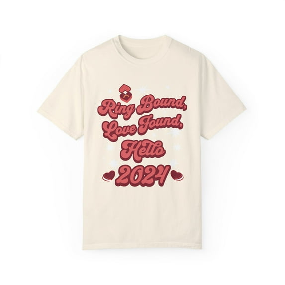 Valentine Engagement Comfort Colors Shirt, Retro New Year Engagement Shirt