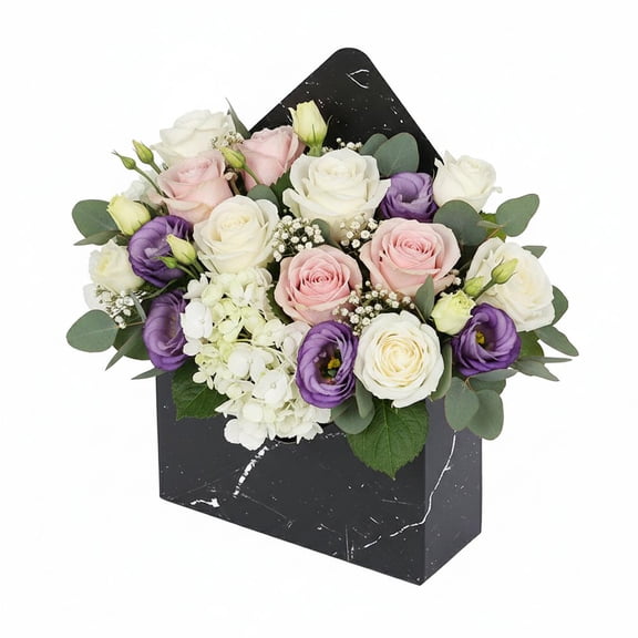 Valentine Envelope Boxes,Floral Envelope Box Empty Flower Stripe Paper Box Florist Bouquet Gift for Arrangements Gift Packaging Birthday Wedding Party