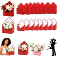 thumbnail image 1 of Valentine Envelope Boxes, Valentine Envelope Gift Box, Red Envelope Box, Valentines Day Paper Flower Gift Bags Set, 4/8 PCS Paper Bouquet Flower Gift Bag with Handle Small Folding Hand Hold, 1 of 8