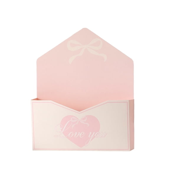 Valentine Envelope Boxes, Valentines Day Red Envelope Gift Box, Flower Wrapping Paper, Romantic Boxes for Gifts, Decorative Flower Box for Wedding Birthday Festival Party Decoration(Beige)