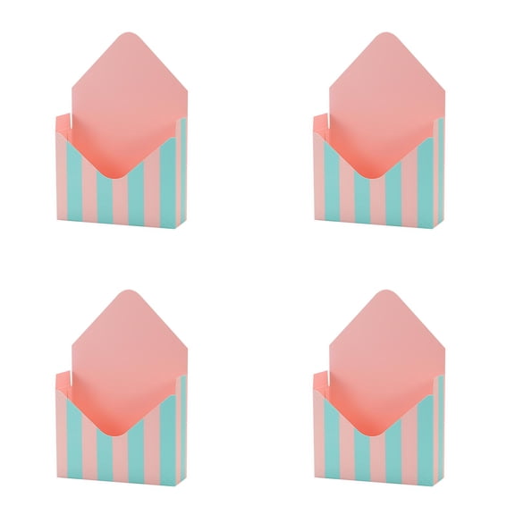 Valentine Envelope Gift Box 4Pcs, Small Folding Hand Hold Envelope Box for Flowers, Waterproof Decorative Flower Box for Proposals, Weddings, Valentines, Floral Arrangement Packaging