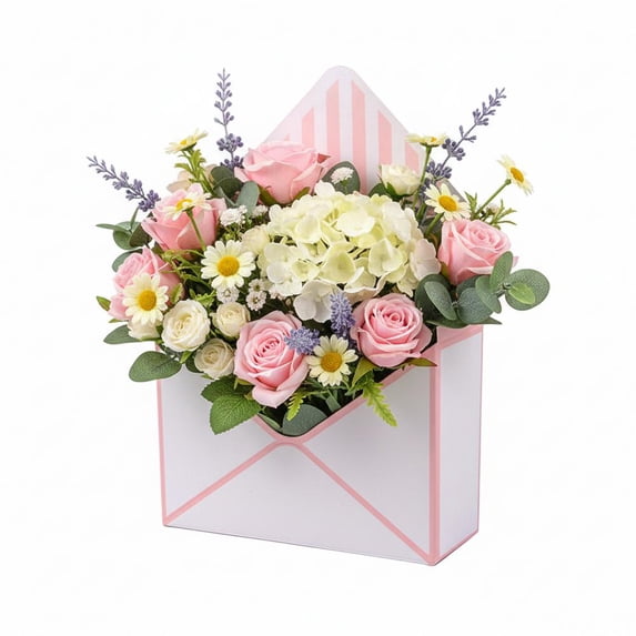 Valentine Envelope Gift Box,Folding Portable Waterproof Flower Storage Box,Valentines Day Gift Boxs with Love Letters Design,Can Be Used to Place Gifts and Flowers, Easy to Assemble for Anniversary
