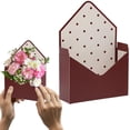 thumbnail image 1 of Valentine Envelope Valentines Day Red Envelope Box Flower Wrapping Paper Decorative Flower Box with Love Letters Design for Proposal Wedding, D, 1 of 4