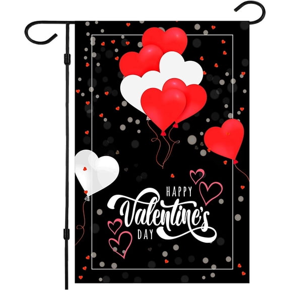 Valentine Flag, Double Sided Valentine''s Day Flag Love Combination Valentine Garden Flag 12 x 18 Inch Valentine House Flags for Valentine''s Day Decoration