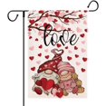 thumbnail image 1 of Valentine Flags for Outdoors 28 X 40 Double Sided - Large Happy Valentine''s Day House Flags Plaid Burlap Farmhouse Welcome Decorative Flags For Porch Decor Outside Decoration Gnome, 1 of 6