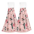 thumbnail image 1 of Valentine Flowers Skulls Hearts Hanging Towels with Loop Hand Towels Nylon Fastener Tape Design Dish Cloths 2 Pieces, 1 of 7