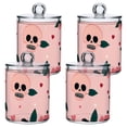 thumbnail image 1 of Valentine Flowers Skulls Hearts Translucent Plastic Cans Storage Canisters with Lid Set of 4, 1 of 7
