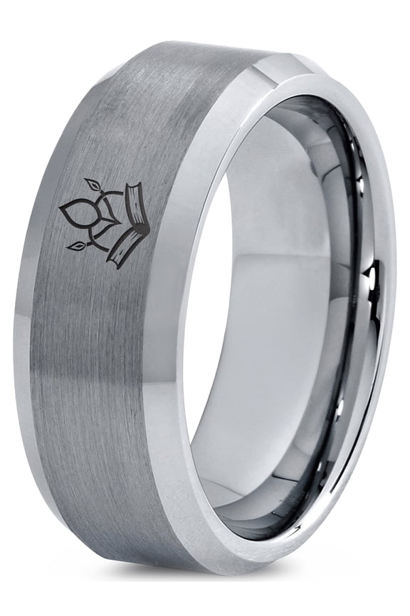 Valentine Gamer Tungsten Pure Grey Ring Men Promise Rings for Couples Jewelry Gift Tungsten