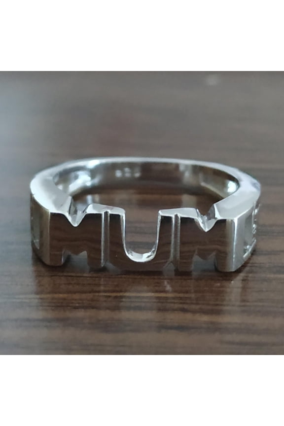 Valentine Gifts 925 Sterling Silver MUM Ring With Free Shipping