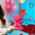 thumbnail image 1 of Valentine Gifts Resin Bear Figure Pure Colour Teddy Red Rose Valentine's Day Decor Romantic Valentine's Day Gifts for Her, 1 of 9