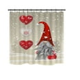 thumbnail image 1 of Valentine Gnome Shower Curtain 59x71 Inches Cute Design Polyester Fabric with Hooks, 1 of 1