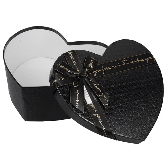 Clear Boxes Flower for Arrangements Heart Shaped Black Gift