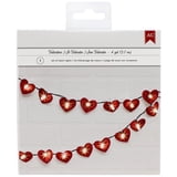 Valentine Heart Light String 4yd-Red Glitter - Walmart.com