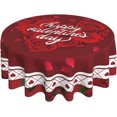 thumbnail image 1 of Valentine Heart Pattern Tablecloth 60 Inch Round Valentine''s Day Red Rose Tablecloths Washable Tablecloth for Party Holiday Kitchen Dining Room Indoor Outdoor Decoration, 1 of 6