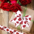 thumbnail image 1 of Valentine Heart Ribbon, White Background with Red Glitter Hearts Wired Ribbon for Gift Bows and Crafts, Decorative Trim for Romantic DIY Projects and Party Decorations, 1 of 6