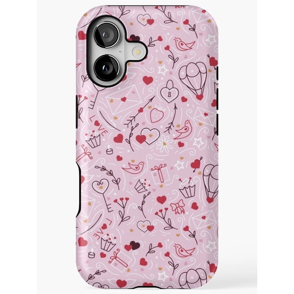 Valentine Heart Romantic Art Phone Case for iPhone 11 12 13 14 15 16 17 Pro Max
