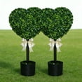 thumbnail image 1 of Valentine Heart Shaped Topiary Trees Artificial Outdoor Indoor, Valentines Tree Decorations Fake Tree Artificial Plants, Valentine's Day Decor for Porch, Home, Office, 1 of 6