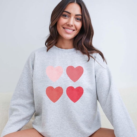 Valentine Heart Sweatshirt, Cute Valentine Sweatshirts, Valentine Sweatshirts, Her, Mom, Valentines Day Gift All Size S-5Xl