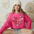 thumbnail image 1 of Valentine Heart Sweatshirt | Valentines Heart Shirt | Valentines Outfit | Women Sweatshirt | Motivational Sweat | Love Sweatshirt (Sizes:5XL; Colors:Heliconia;), 1 of 1