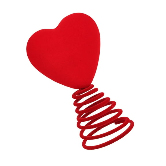 Valentine Heart Tree Toppers Glittering Tree Top Decoration for Miniature Trees